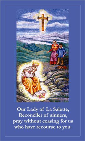 Our Lady of LaSalette Prayer Card